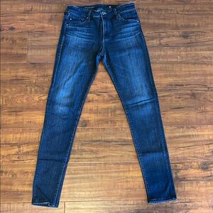 ⭐️AG Blue Skinny Jeans with Tapered Leg and Faded Look